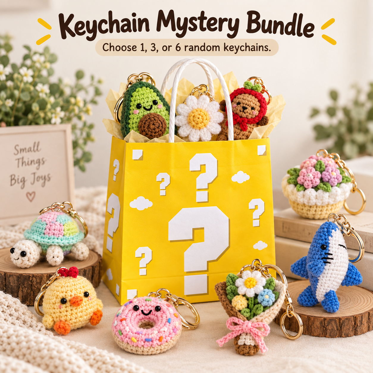 Crochet keychain mystery bundle