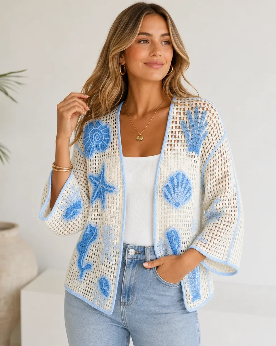 Women’s Seaside Treasures crochet cover-up